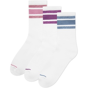 Converse Women’s Crew Multi-Pack Socks(Cliffside Rose Sparkle)