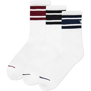 Converse Women’s Crew Multi-Pack Socks(Park Red Sparkle)