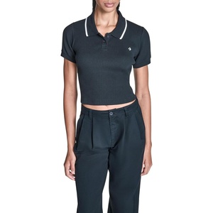 Converse Womens Cropped Star Chevron Polo(Black)