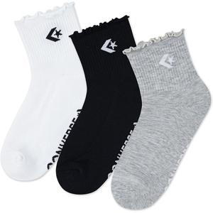 Converse Women’s Quarter Length Multi-Pack Socks(Grey)