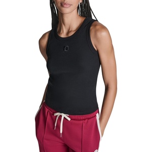 Converse Womens Ribbed Retro Box Star Tank Top(Black)